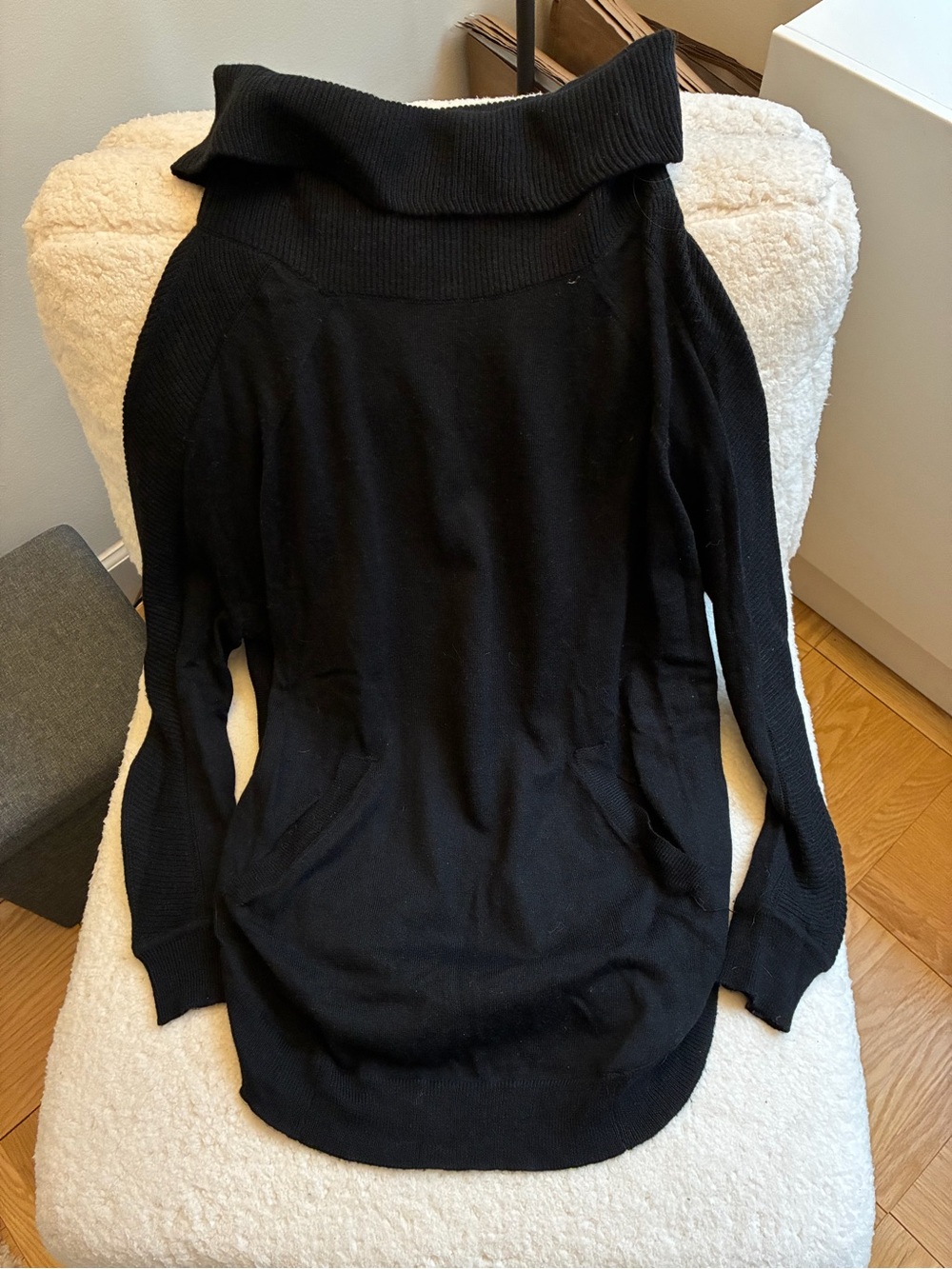 Black Cowl Neck Sweater